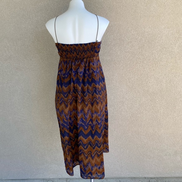 Chevron Print Multi Way Boho Chic Bead Lined Dress - Picture 5 of 9